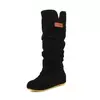 Botas de neve de tubo médio para mulheres, fio de algodão oco, laço de gancho, sapato feminino fosco, tamanho grande, novo, 2024