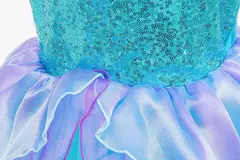 Menina sereia vestido para crianças festa de aniversário princesa cosplay traje ariel halloween fantasia roupas verão elegante vestido - comprar online