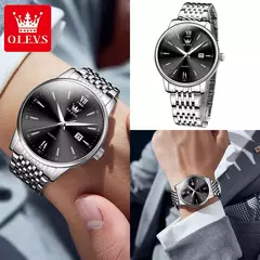 OLEVS-Relógios de luxo high-end para homens, relógios originais de aço inoxidável, marca top, relógio de quartzo, relógio manual, moda na internet