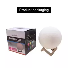 Bateria Powered LED Moon Lamp Com Suporte, Starry Night Light, Decoração do quarto, Kids Gift, 8cm - comprar online