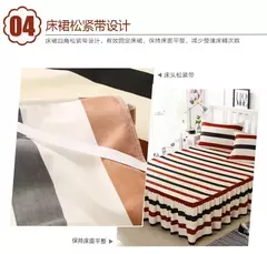 Conjunto de Colcha de Algodão com Bordado, Saia de Cama, Fronhas, Capa de Folha, Rei, Rainha, Duplo, 1.5 m, 1.8 m, 2m, 3 Peças por Conjunto - Wolf Magazine