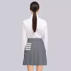Terno estilo universitário para mulheres, quatro vestidos com barra, comprimento, tipo padrão, idade tecido, decoração, cinza, gênero - comprar online