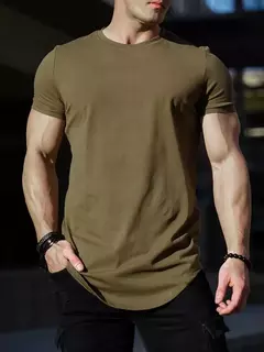 Camiseta masculina de algodão manga curta, musculação, Athleisure, treino, camisa esportiva de ginástica, tops de alta qualidade, verão na internet