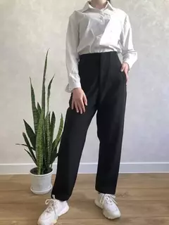TRAF-Calças lápis cintura alta com costura para mulheres, calças no tornozelo, moda escritório, streetwear outono, 2023 na internet