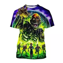 Unisex Return Of The Living Dead 3D Impresso Horror Filme T-Shirt, Moda Casual, - loja online