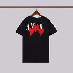 Camiseta solta com gola redonda de algodão masculino, estampa de letras, manga curta, estilo de rua alta, blusa casual, roupas tamanho grande, tendências na internet