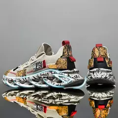 Imagem do Tênis de corrida respirável de luxo masculino, Tênis Casual Masculino, Treinador de tênis, Mocassins Moda Corrida