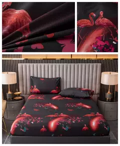 Impresso Lixar Equipado Folha e Fronhas Set, Elástico, Em torno da Capa de Colchão, Capa de Cama King Size, 100% Poliéster - comprar online