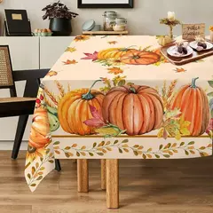 Pumpkin Pattern Retangular Toalha De Mesa, Decoração De Casa, Dia De Ação De Graças, Mesa De Festa, Ao Ar Livre, Outono - comprar online