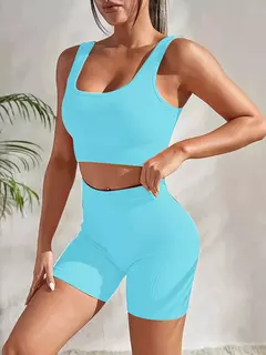 Terno de Yoga Esportivo de Secagem Rápida para Mulheres, Fitness Wear, Rosqueado, Shorts Apertados, Roupas de Treino Apertadas, Pêssego, Clássico - Wolf Magazine