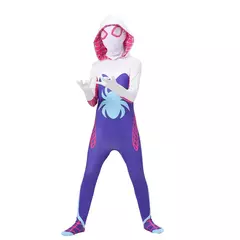 Adulto crianças gwen stacy aranha traje gwenstacy cosplay super-herói bodysuit macacão feminino meninas halloween roupas de natal presente - loja online