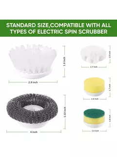 Imagem do Xiaomi 5 em 1 poderosa escova de limpeza elétrica rotação purificador escova limpeza profunda com 5 cabeças substituíveis para banheiro cozinha