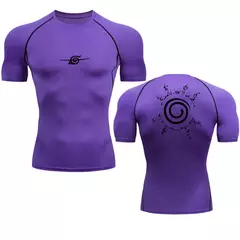 Camisa esportiva de compressão anime masculina, camiseta de ginástica secagem rápida, camiseta esportiva fitness, tops de elasticidade, camiseta masculina, verão, outono - Wolf Magazine