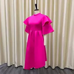 Vestido longo de babados fairyshely sólido para mulheres, manga curta, grande e grande, festa de verão para mulheres, vestido curvilíneo apertado, tamanho grande, 2021 - loja online