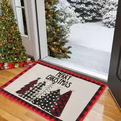 Tapete ao ar livre da porta do Natal, tapete de Papai Noel, casar decorações do Natal para a casa, ornamento do Xmas, presentes do ano novo, 2025, 2025 - Wolf Magazine