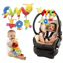 Berço Pendurado Chocalhos Brinquedos, Assento de carro, Macio Mobiles, Carrinho Berço, Berço Brinquedo Espiral, Pram Dolls, Presente recém-nascido