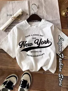 Tops de algodão vintage com gola O feminino, camiseta californiana, camiseta verão, moda, roupas de Los Angeles, streetwear casual feminino na internet