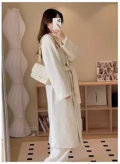 Imagem do Casaco de Cashmere Camel Classic, casaco de lã de comprimento médio, novo, 101801, outono e inverno