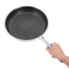 Frigideira pequena antiaderente de aço inoxidável wok frigideira de trabalho 4 - comprar online