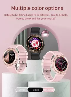 MELANDA-Sport Smart Watch para Mulheres, Chamada Bluetooth, IP68 Impermeável, Rastreador De Fitness, Monitoramento De Saúde, IOS, Android, MK60 - Wolf Magazine