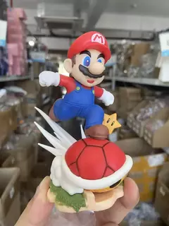 Bandai 12cm jogo super mario brinquedos mario run gk figuras mario bros figuras de ação cena mario pvc figuras estrelas modelo na internet