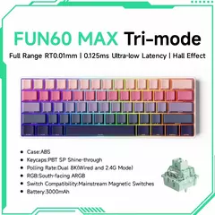 Akko MonsGeek FUN68 FUN60 PRO & MAX HE Teclado magnético 60% 65% Teclados para jogos Gatilho rápido 8K Teclado personalizado Gamer Esports - comprar online