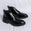 Botas de couro genuíno para homens, sapatos de vaqueiro de plataforma de segurança, zíper lateral, chelsea, designer, primavera, outono, 2023