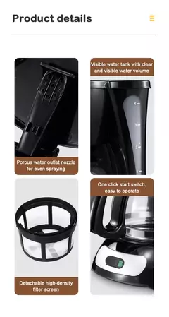 DMWD-Máquina De Café Espresso Latte Elétrica Semi-Automática, Mini Gotejamento Moka, Máquina De Cerveja De Café Americana, Caldeira De Chá, 0.6L - loja online