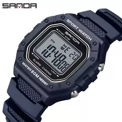 SANDA-Militar Masculino Resistente à Água Relógios Esportivos, Big Dial LED Digital Relógios de Pulso, cronômetros para Masculino, Exército, Moda, 2156 - Wolf Magazine