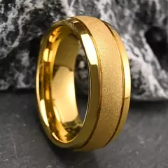 Anel de carboneto de tungstênio, 8mm 6mm, para mulheres, homens, aliança de casamento, cúpula, jateado, feminino, presente de cavalheiro, joias, ajuste confortável - comprar online