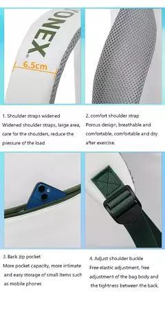 Imagem do YONEX-Bolsa Unissex Profissional de Badminton e Tênis, Raquete de Grande Capacidade com Sapato, de Alta Qualidade, 2-3 Unidades