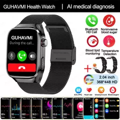 Micro exame físico de grau médico relógio inteligente para homens, ECG, PPG, glicose no sangue, freqüência cardíaca, pressão arterial, relógios de saúde, novo, 2024 - loja online