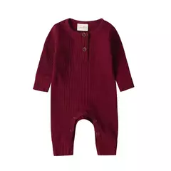 Romper de manga comprida unissex para bebê recém-nascido, cor sólida, roupas de algodão infantil, 3-18 meses, verão na internet