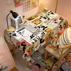 Toalha De Mesa Mickey Mouse Dos Desenhos Animados Da Disney Para Crianças, Mesa De Jantar Americana, Toalha De Mesa De Café Retro, Toalha De Mesa Quadrada na internet