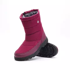 Botas de neve de pelúcia impermeáveis masculinas, tênis duráveis, sapatos de lazer, tamanho grande, quente, meio da panturrilha, ao ar livre, inverno