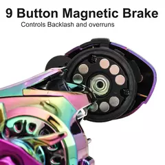 Imagem do Sougayilang carretel de arremesso colorido 7.2:1,6.5:1 relação de engrenagem arrasto máximo 8kg carretel de pesca de freio magnético com linha de pesca de 500m