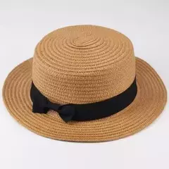 Chapéu do verão para o pai e a criança, chapéu de palha largo com viseira do sol para mulheres, praia e curso, projeto novo na internet