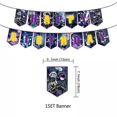 Novo assassinato drones decorações de festa de aniversário anime figuras de ação periferia tema fontes de festa diy banner balão bolo toppe - Wolf Magazine