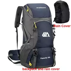 Mochila de viagem impermeável para homens, grande bolsa de caminhada, mochila turística, esportes ao ar livre escalada montanhismo, saco de bagagem 50L na internet