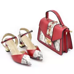 Imagem do Conjunto italiano de sapatos e sacos para mulheres, sapatos luxuosos, saltos altos para senhoras, designers nigerianas, bombas de festa, sexy, 2022