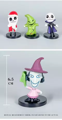 10-20 pçs/lote o pesadelo antes do natal 7cm mini figura jack skellington horrível engraçado boneca de halloween modelo ornamentos brinquedos - comprar online