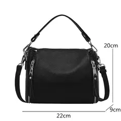 Bolsas de couro genuíno para mulheres, bolsa de ombro de couro para senhoras, sacos do mensageiro, alta qualidade, sacola feminina, moda luxuosa, 100%