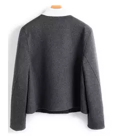 WwiyNee-casacos curtos de lã dupla face para mulheres, casacos bege, pescoço O, trespassado, outono, inverno, novo, H1343011, 2022 - Wolf Magazine
