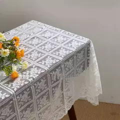 Linho De Mesa De Bordado Europeu Retro, Laço Quadrado Bege, Toalha De Mesa Openwork, Festa De Casamento, Jardim, Decoração De Casa - Wolf Magazine