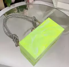 Imagem do Bolsa acrílica axila quadrada para mulheres, bolsa de noite, embreagem de diamantes, bolsa de casamento, alta qualidade, design luxuoso, novo, 2022