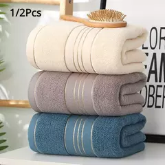 Toalha de algodão grosso altamente absorvente, toalhas de banho monocromáticas, microfibra Serviette, Cooling Towel, adequado para adultos e crianças