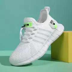 Moda calçados esportivos para crianças, tênis de malha respirável para meninos e meninas, sapatos leves ao ar livre na internet