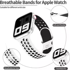 Correia Desportiva Respirável para Apple Watch, Band, Correa, iWatch Series 8, SE, 7, 6, 5, 9 Ultra, 44mm, 49mm, 45mm, 40mm, 41 milímetros, 38 milímetros, 42 milímetros - comprar online