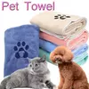 1 pçs pequena toalha para animais de estimação gato e cão toalha de banho macio limpo absorção de água pet filhote de cachorro produtos de limpeza toalhas pequena toalha de banho para animais de estimação