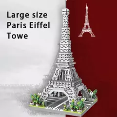 Paris torre eiffel quebra-cabeça infantil micro bloco de partículas montagem modelo de construção ornamento menino brinquedo alta dificuldade